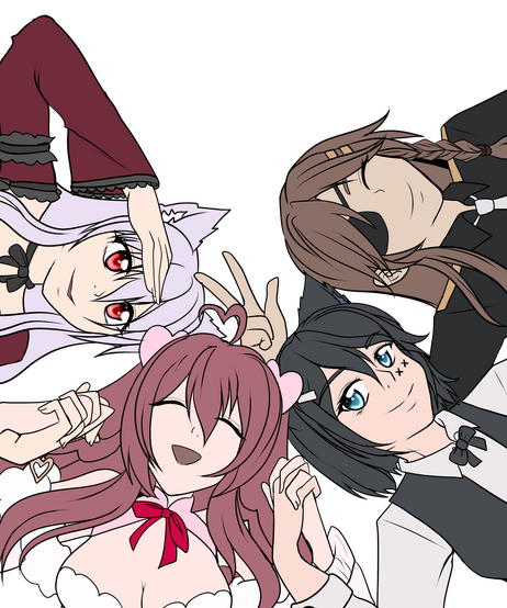 Ryleigh, Tira, Zae, and Rachel by HyperMuffins from Ryles